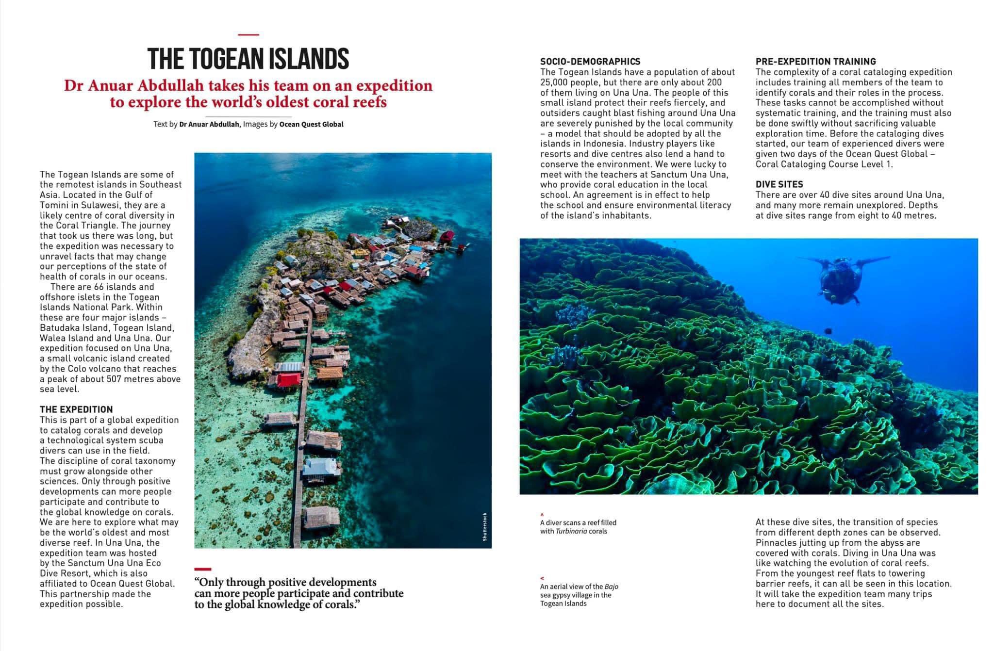 Kepulauan Togean - Tim Ekspedisi Dr Anuar Abdullah Menjelajahi Terumbu Karang Tertua di Dunia
